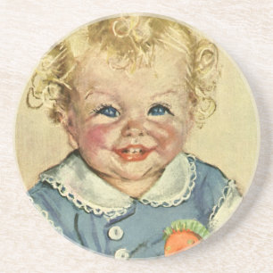 Dessous De Verre En Grès Bébé scandinave blond mignon vintage garçon ou fil