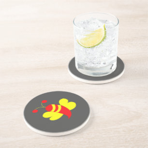 Dessous De Verre En Grès Bee Honey Bee Bumble Bee