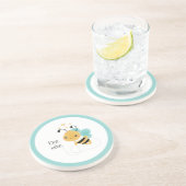 Dessous De Verre En Grès Bee Mine Bumblebee Jaune Noir (Côté)