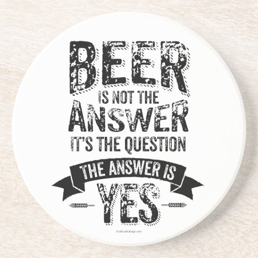 Dessous De Verre En Grès Beer is Not the Answer (Devant)