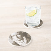 Dessous De Verre En Grès Beethoven À Sepia (Côté)