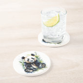 Dessous De Verre En Grès Belle aquarelle Panda Bear (Côté)