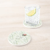 Dessous De Verre En Grès Belle coccinelle de jardin (Côté)