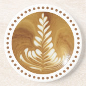 Dessous De Verre En Grès Belle feuille florale latte Art grès arbre (Devant)
