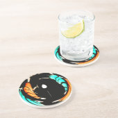 Dessous De Verre En Grès Belle impression Motif Art Africain (Côté)