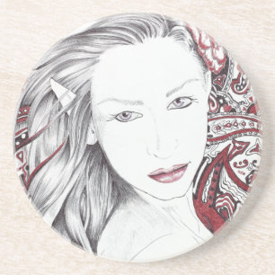 Dessous De Verre En Grès Belle Paisley Femme Elf