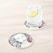 Dessous De Verre En Grès Belle Paisley Femme Elf (Côté)
