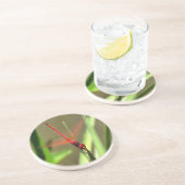 Dessous De Verre En Grès Belle peinture acrylique de libellule de fût (Côté)
