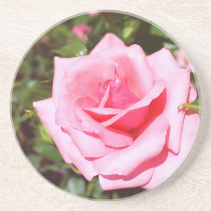 Dessous De Verre En Grès belle rose rose fleur aux coeurs doux