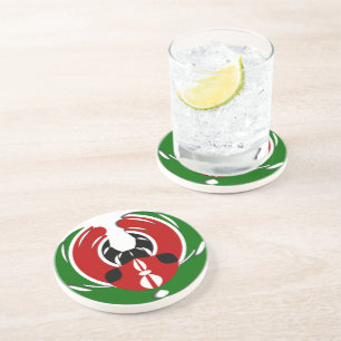 Dessous De Verre En Grès Belle Tapisserie kenyane : Drapeau kényan Papillon