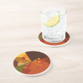 Dessous De Verre En Grès Belle Terre Art Abstrait Imprimer (Côté)