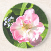 Dessous De Verre En Grès Belle tulipe rose (Devant)