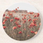 Dessous De Verre En Grès belles fleurs de coquelicot (Devant)
