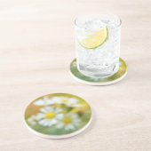 Dessous De Verre En Grès Belles marguerites floues (Côté)