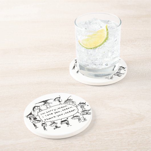 Dessous De Verre En Grès bénédiction curative d'océan (Côté)