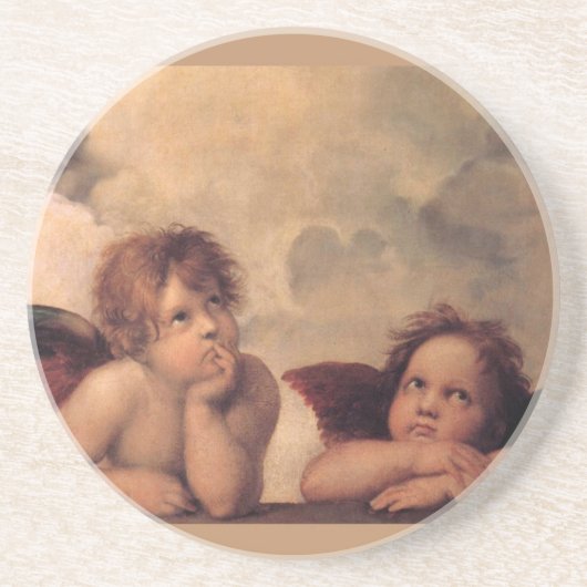 Dessous De Verre En Grès Bénédiction de foi de Raphael de foi d'ange (Devant)