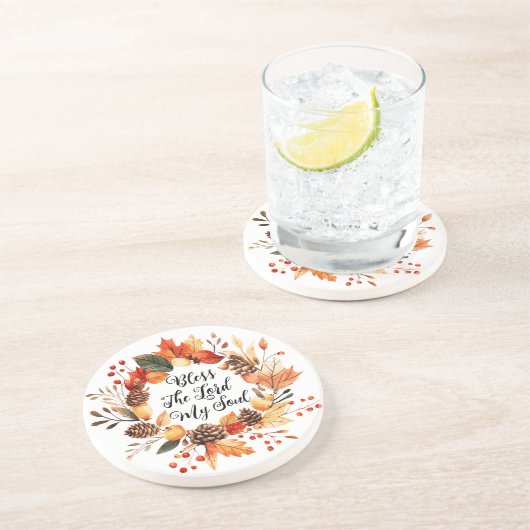 Dessous De Verre En Grès Bénissez Le Seigneur (Côté)