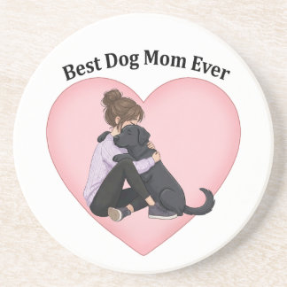 Dessous De Verre En Grès Best Dog Mom Ever Black Lab