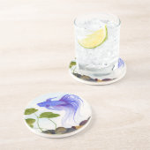 Dessous De Verre En Grès Bêta bleu (Côté)