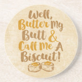Dessous De Verre En Grès Beurre Mon Beurre Et Appelle-Moi Un Biscuit (Devant)