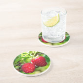 Dessous De Verre En Grès Beurre mûre photo Framboises framboises (Côté)