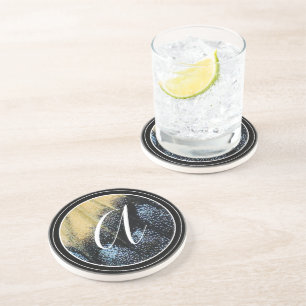 Dessous De Verre En Grès Beurre simple aile jaune et bleu