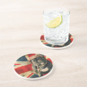 Dessous De Verre En Grès Beverage Coaster avec French Bulldog (Côté)