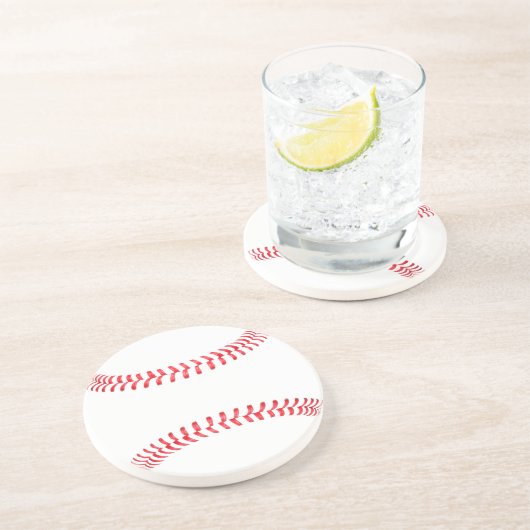 Dessous De Verre En Grès Beverage de base-ball personnalisable (Côté)