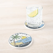 Dessous De Verre En Grès Biarritz France Vintage (Côté)