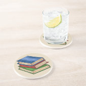 Dessous De Verre En Grès Bibliothèque Pile de livre enseignant Bibliothécai (Côté)