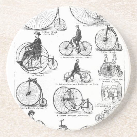 Dessous De Verre En Grès Bicyclette à grande roue Penny Farthing (Devant)