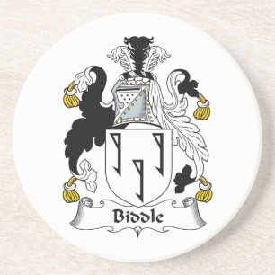 Dessous De Verre En Grès Biddle Family Crest