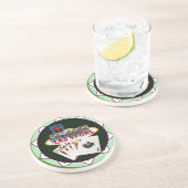 Dessous De Verre En Grès Bienvenue à Las Vegas Casino Chip (Côté)