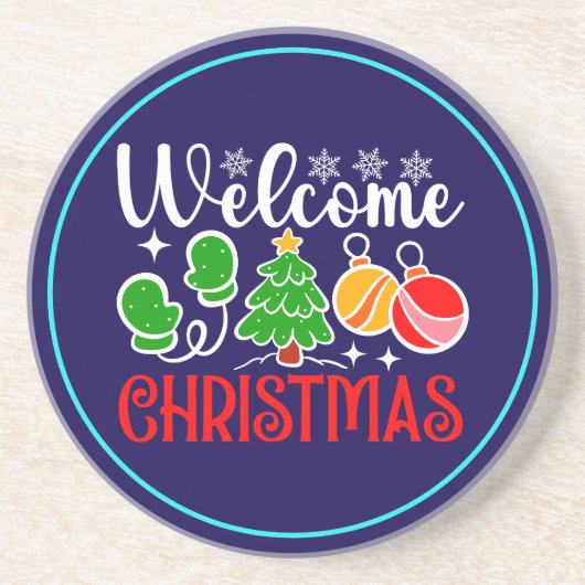 Dessous De Verre En Grès Bienvenue Noël-63758 (Devant)