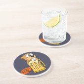 Dessous De Verre En Grès Bière potable de castor drôle (Côté)