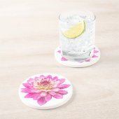 Dessous De Verre En Grès Big Rose Dahlia (Côté)