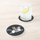 Dessous De Verre En Grès Bigfoot, Alien, Unicorn (Côté)