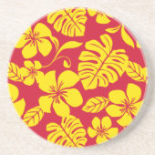 DESSOUS DE VERRE EN GRÈS BIKINI ROSE (ROUGE/OR) (Devant)