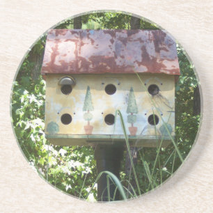 Dessous De Verre En Grès Birdhouse au soleil