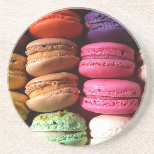 Dessous De Verre En Grès biscuits macaron (Devant)