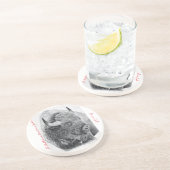 Dessous De Verre En Grès Bison d'Amérique (Côté)