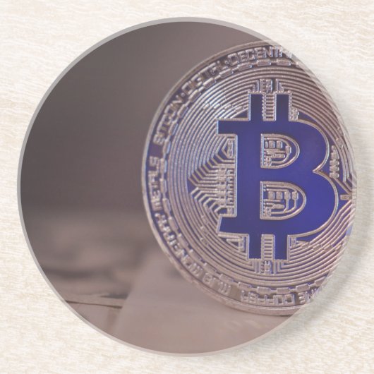 Dessous De Verre En Grès Bitcoin 8 (Devant)