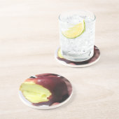 Dessous De Verre En Grès Bitten Red Apple (Côté)