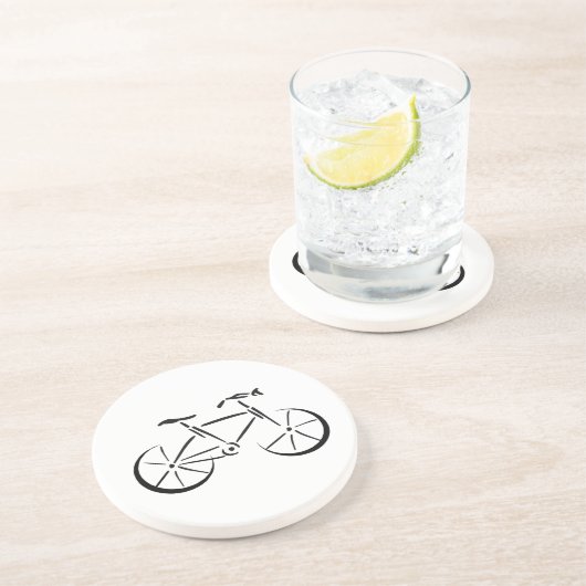 Dessous De Verre En Grès Black bicycle (Côté)