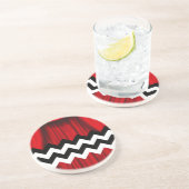 Dessous De Verre En Grès black lodge chevron (Côté)