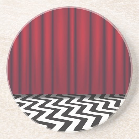 Dessous De Verre En Grès Black Lodge Red Room (Devant)