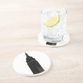 Dessous De Verre En Grès Black & White Pop Art New York (Côté)