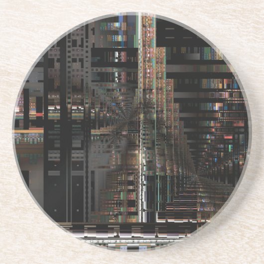 Dessous De Verre En Grès BlackTechnology Circuit Board Ordinateur électroni (Devant)