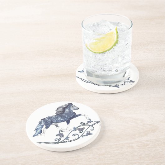 Dessous De Verre En Grès Blámóða (Côté)