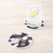 Dessous de verre en grès blanc flou (Côté)